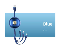 USAMS Kabel 3w1 1m niebieski/blue(lightning/microUSB/USB-C - 1569046 - zdjęcie 7